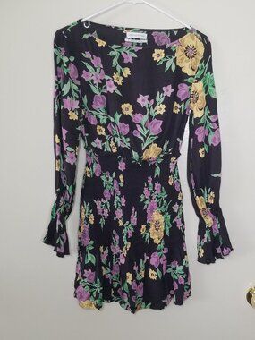Urban Outfitters Floral Smocked Mini Dress Size XS